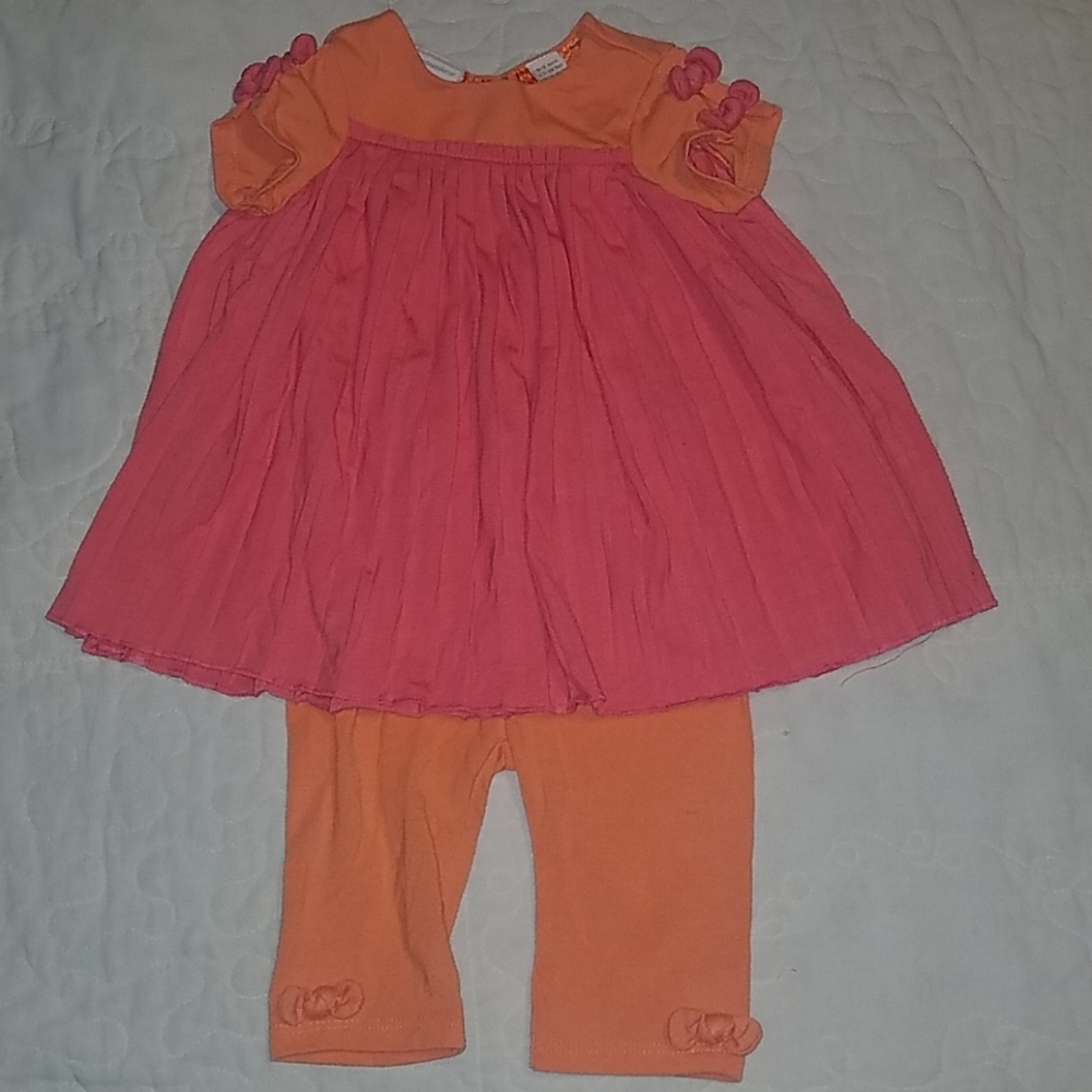 First Impressions Coral and peach outfit